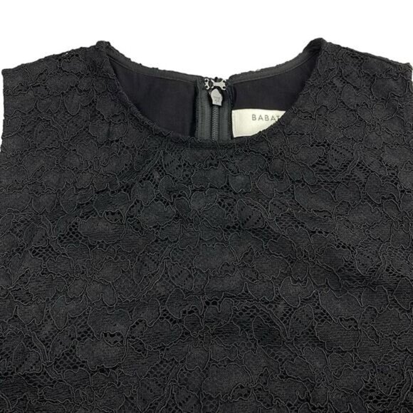 BABATON Aritzia Koen Lace Crop Top Sz 0 Black - Picture 5 of 8